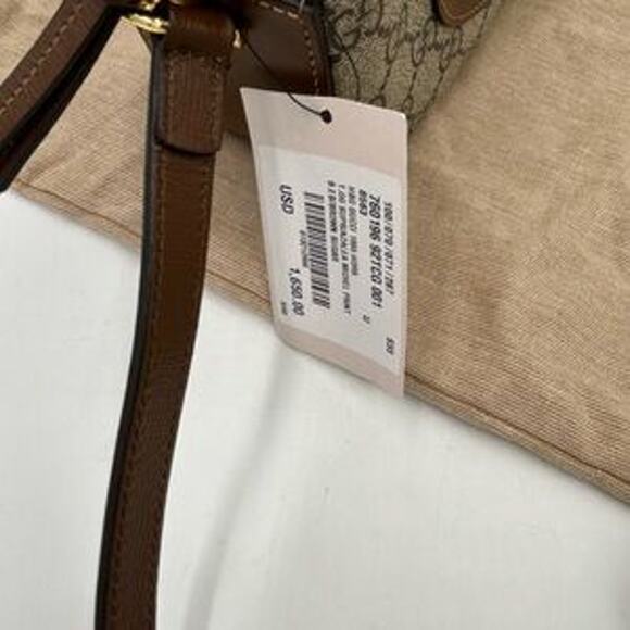 Women's Gucci Horsebit 1955 small shoulder bag GG Supreme made in Italy - Picture 13 of 16